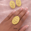 BAGUE « ADINKRA OVALE » – DORÉ