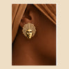 Boucles d’oreilles Masque Royal portées