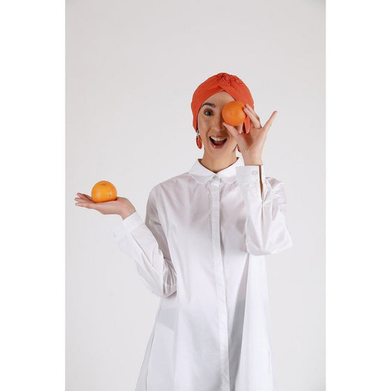 Turban uni Gackou orange