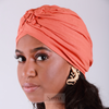 Turban uni Gackou orange